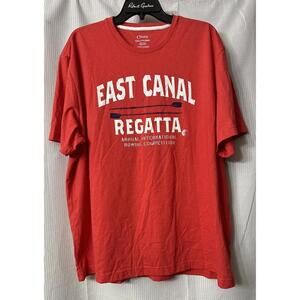 NWOT Chaps‎ Ralph Lauren Mens Red Rowing Themed Tee Shirt Size XXL